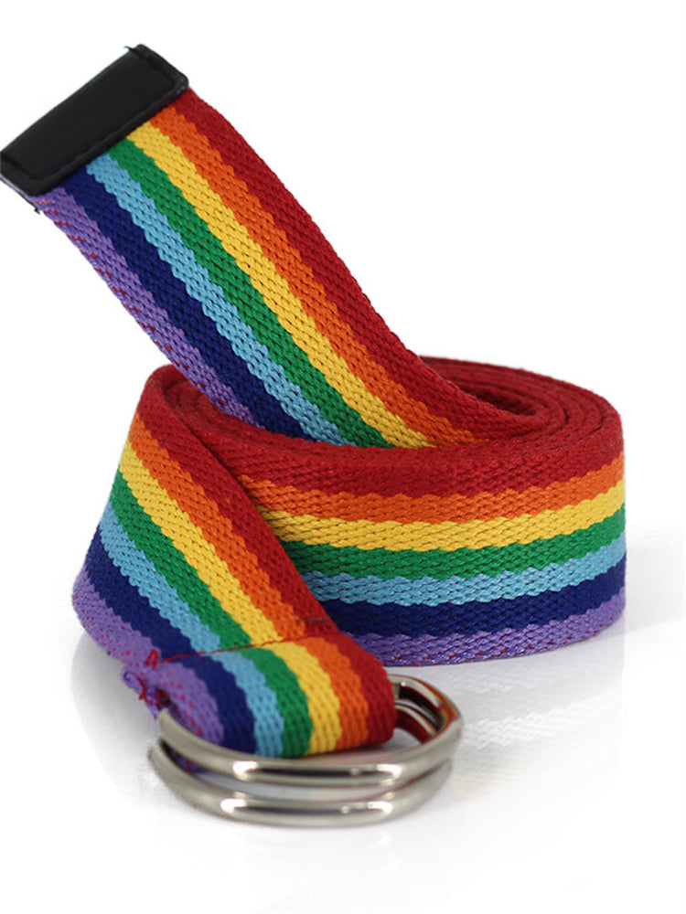 Pride Rainbow Striped Adjustable Belt