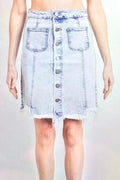 Danika Frayed Denim Skirt