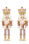 Rhinestone Christmas Nutcracker Earrings