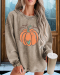 Pumpkin Corduroy Sweatshirt