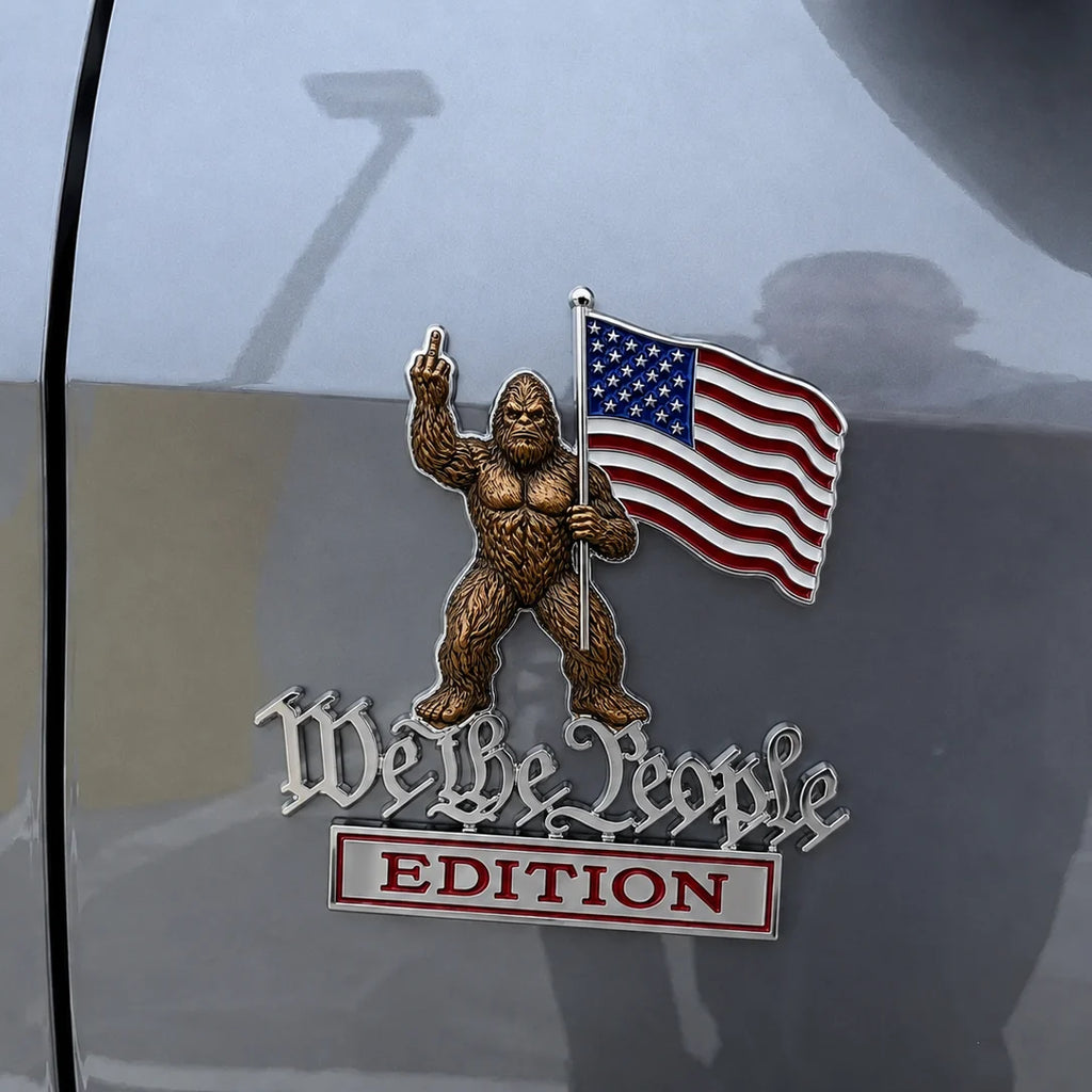 🔥July 4th Hot Sale👣BigFoot We The People Patriot Flag Edition Car Emblem Metal Decorative Badge-Made in USA