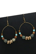 Boho Turquoise Beaded Earrings