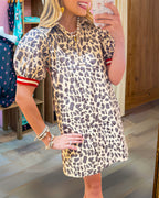 Playful Leopard Mini Dress
