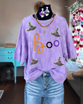 Lively Witch Hat Boo Sequin Tee