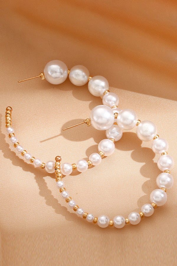 Elegant Beaded Hoop Earrings