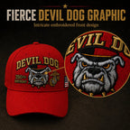 Handmade Embroidered Devil Dog 250th Birthday Commemorative Cap 🇺🇸