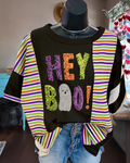 Fun Halloween Hey Boo Sequin Tee