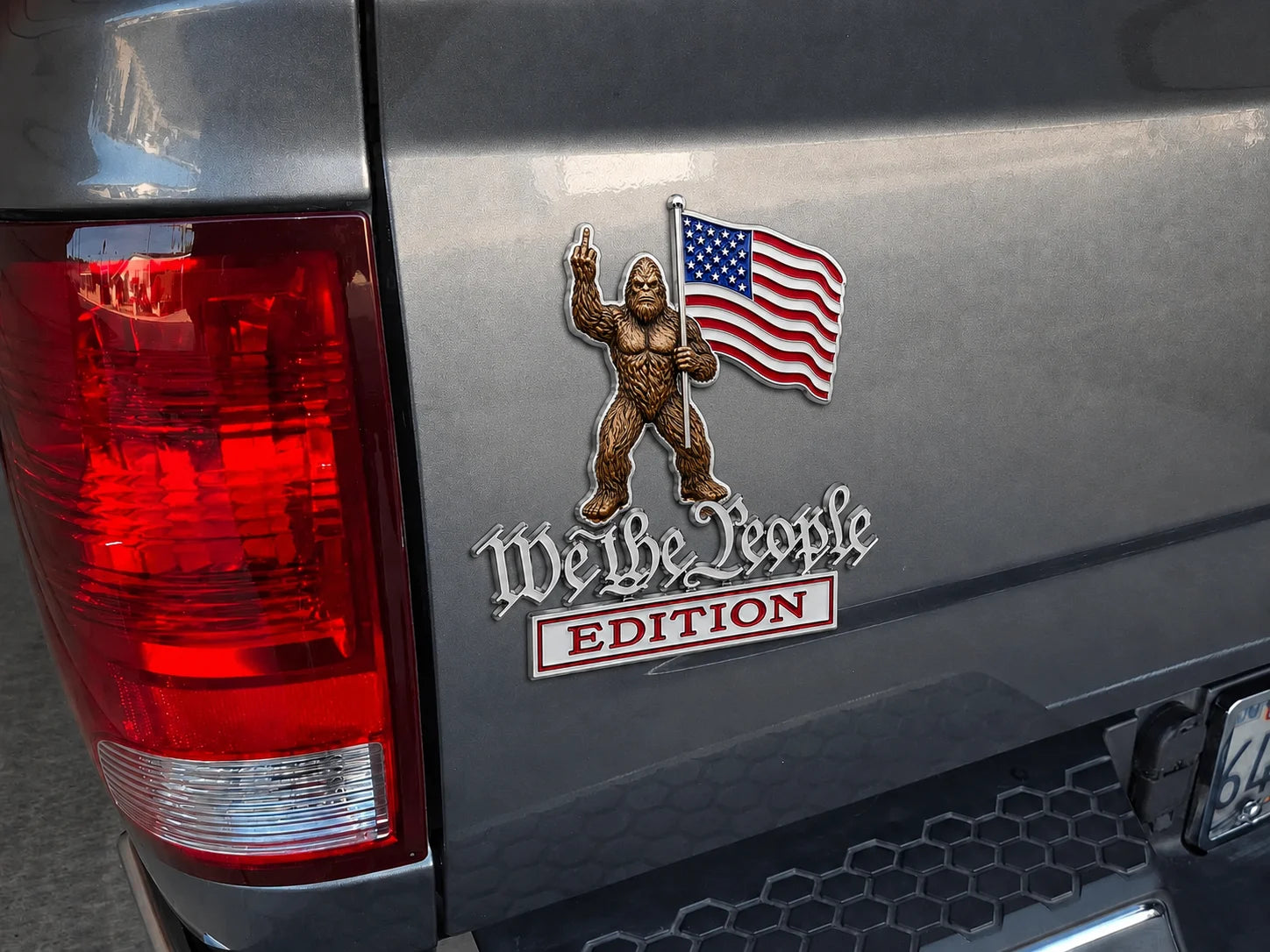 🔥July 4th Hot Sale👣BigFoot We The People Patriot Flag Edition Car Emblem Metal Decorative Badge-Made in USA
