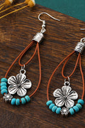 Vintage Turquoise Flower Earrings
