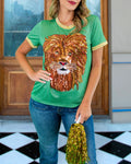 Playful Lion Sequin Tee
