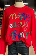 Colorful Merry Everything Sweatershirt