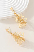 Hollow Out Christmas Tree Earrings