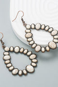 Boho Vintage White Turquoise Drop Earrings