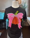Fun Bow Pumpkin Sequin Tee
