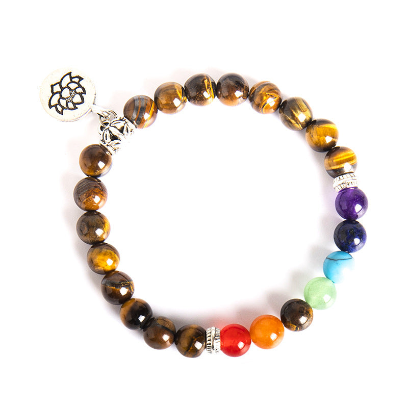 Rainbow Alloy Lotus Bracelet
