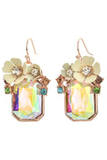 Boho Colorful Studded Floral Pattern Earrings