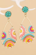 Boho Colorful Beaded Drop Earrings