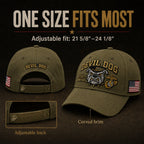 Handmade Embroidered Devil Dog 250th Birthday Commemorative Cap 🇺🇸