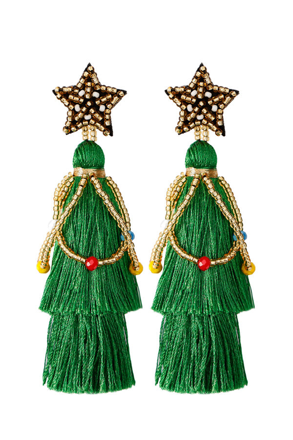 Christmas Tree Pattern Earrings