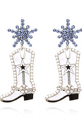 Christmas Beaded Boots Pattern Earrings