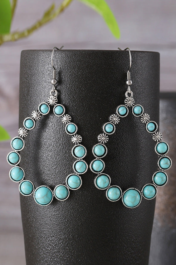 Boho Turquoise Hollwo Out Drop Earrings