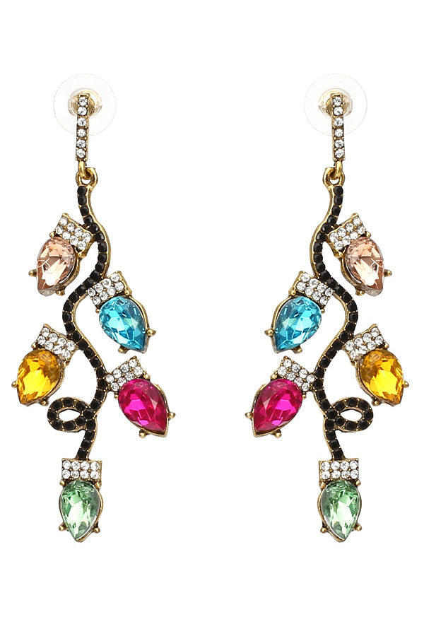 Colorful Christmas Lights Earrings
