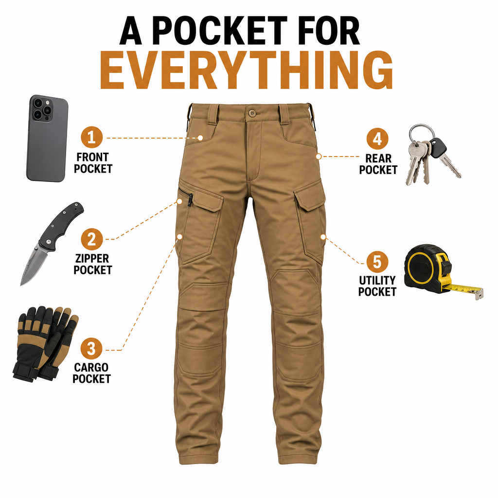 Men's Tactical Water Resistant Fleece Lined Pants