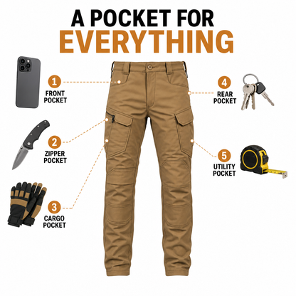 Men's Tactical Water Resistant Fleece Lined Pants